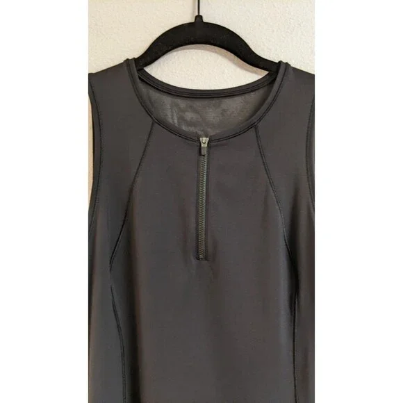 Women's ATHLETA Match Point Black Sleeveless Mesh Back Tennis Dress Small - Picture 3 of 11